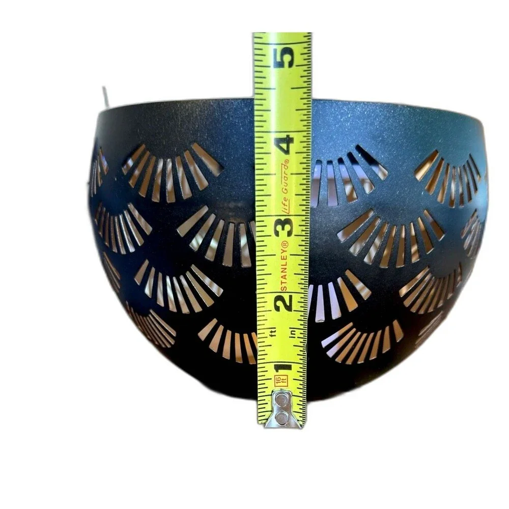 A Home Decor Solar Metal LED Flame Table Lamp Cutout Outdoor Lantern⁠